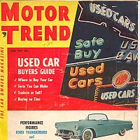 1954 Corvette vs. 1955 Thunderbird; Motor Trend, June 1954